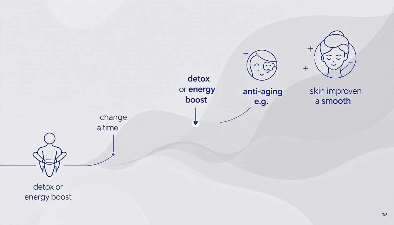 Ilustración de una persona sintiendo energía y bienestar a lo largo del tiempo.